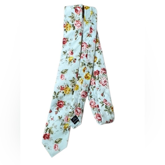 Egara Men’s Floral Cotton Tie - Picture 3 of 4